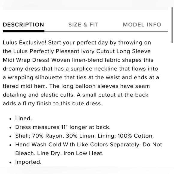 LULUS NWT PERFECTLY PLEASANT WRAP CUTOUT DRESS - Picture 6 of 6